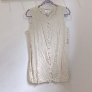 NWT Sincerely Jules Linen Blend Button Up Dress
